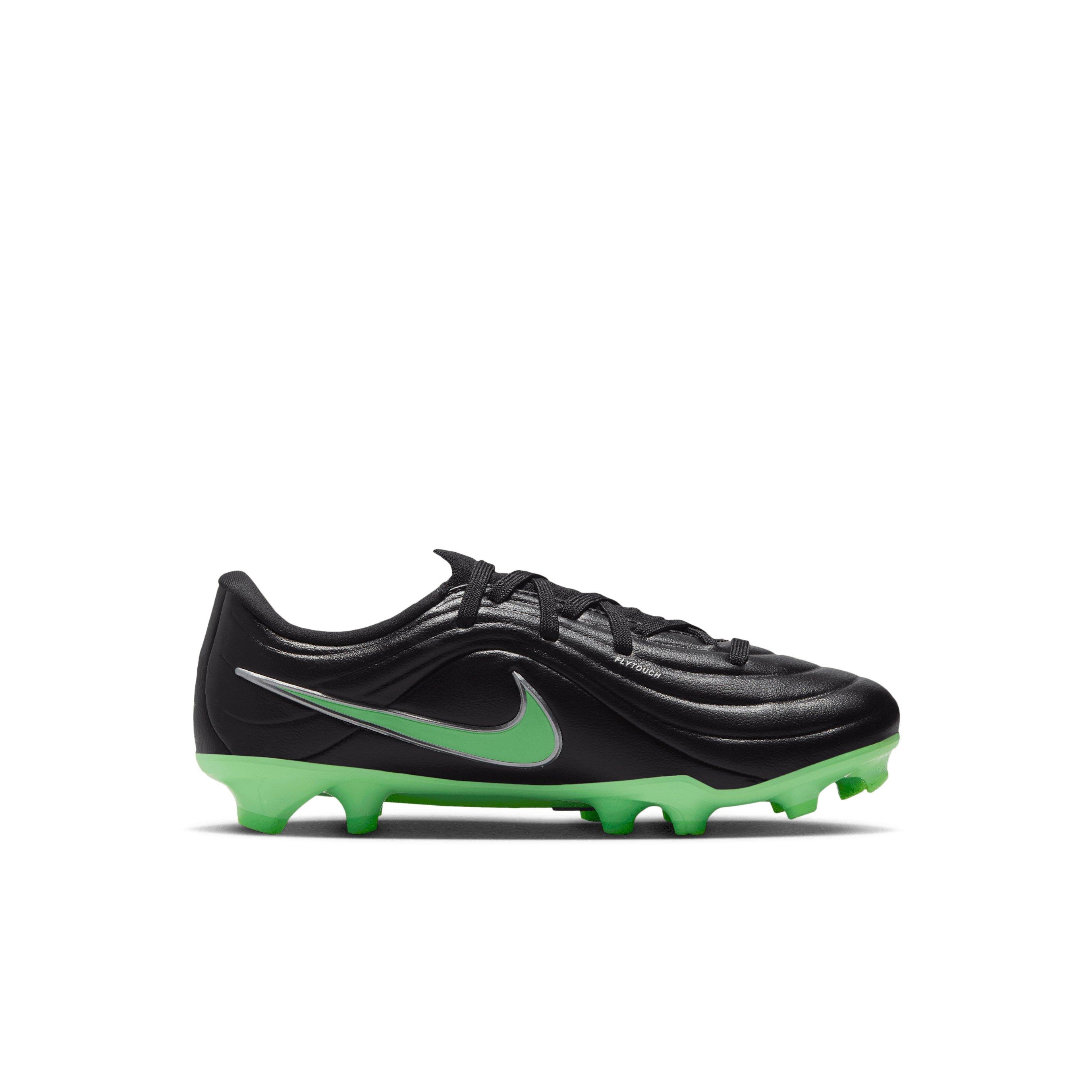 Nike Tiempo Maestro Academy MG "Black/Black/Illusion Green" Preschool Kids' Soccer Cleat - BLACK/BLACK/GREEN
